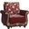 Americana Upholstered Convertible Armchair with Storage In Burgundy