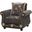 Americana Upholstered Convertible Armchair with Storage In Gray