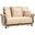 Americana Upholstered Convertible Loveseat with Storage In Beige