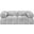 Ames Boucle Fabric 2 Seater Modular Sofa with Arm Support In Grey