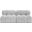 Ames Boucle Fabric 2 Seater Modular Sofa In Grey
