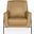 Amette Metal Frame Club Chair In Brown
