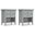 Amherst 24 Inch Solid Wood Bedside Table Set of 2 In Fog Grey