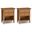 Amherst 24 Inch Solid Wood Bedside Table Set of 2 In Light Golden Brown