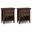 Amherst 24 Inch Solid Wood Bedside Table Set of 2 In Russet Brown