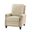 Amil Genuine Leather Recliner In Beige