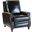 Amil Genuine Leather Recliner In Black