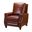 Amil Genuine Leather Recliner In Brown