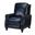 Amil Genuine Leather Recliner In Navy