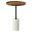 Amina Acacia Wood Round Side Table In Light Oak