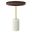 Amina Acacia Wood Round Side Table In Walnut