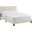 Amira Beige King Upholstered Fabric Bed