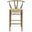 Amish Wood Bar Stool In Weathered Gray and Teak