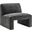 Amita Chenille Upholstered Accent Chair In Carbon