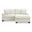 Ammon Sofa Chaise In Ivory