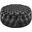 Amour Tufted Button Large Round Performance Velvet Ottoman In Black