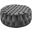 Amour Tufted Button Large Round Performance Velvet Ottoman In Gray