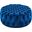 Amour Tufted Button Large Round Performance Velvet Ottoman In Navy