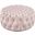 Amour Tufted Button Large Round Performance Velvet Ottoman In Pink