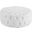 Amour White Upholstered Vinyl Ottoman