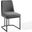 Amplify Sled Base Upholstered Fabric Dining Side Chair In Black Charcoal