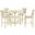 Amy 5 Piece Counter Table Set In Bisque