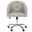 Amy Tufted Linen Chrome Leg Swivel Office Chair in Grey