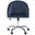 Amy Tufted Velvet Chrome Leg Swivel Office Chair in Navy