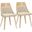 Anabelle Bent Wood Chair Set of 2 In Natural and Cream