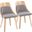Anabelle Bent Wood Chair Set of 2 In Natural Gray