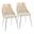 Anabelle Chair Set of 2 In Natural and Cream