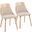 Anabelle Chair Set of 2 In Natural and Cream