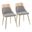 Anabelle Chair Set of 2 In Natural and Grey