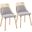 Anabelle Chair Set of 2 In Natural Gray