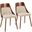 Anabelle Chair Set of 2 In Walnut