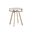 Anak Marble Look End Table In White
