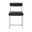 Anastasia Dining Chair with Brushed Stainless Steel and Charcoal Fabric Set of 2