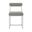 Anastasia Dining Chair with Brushed Stainless Steel and Light Gray Fabric Set of 2