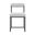 Anastasia Dining Chair with Matte Black Iron and Light Gray Fabric Set of 2