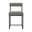 Anastasia Dining Chair with Matte Black Iron and Light Gray Faux Leather Set of 2