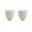 Anderson Ceramic Faux Marble Tabletop End Table Set of 2 In Cream