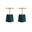 Anderson End Table Set of 2 In Green and Gold