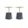 Anderson End Table Set of 2 In Grey and Gold