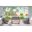 Ando 4 Piece Loveseat Set In Canvas Charcoal and Teak