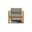 Ando Club Chair In Canvas Charcoal and Teak