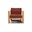 Ando Club Chair In Canvas Henna and Teak