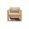 Ando Club Chair In Heather Beige and Teak