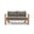 Ando Loveseat In Canvas Charcoal and Teak