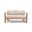 Ando Loveseat In Canvas Flax and Teak