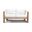 Ando Loveseat In Canvas Natural and Teak